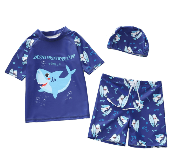 Traje de baño niño 3 piezas diseño tiburon