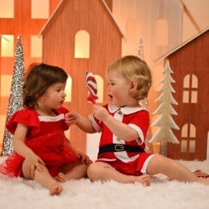 vestido de navidad para bebé Rojo elegante Bambino