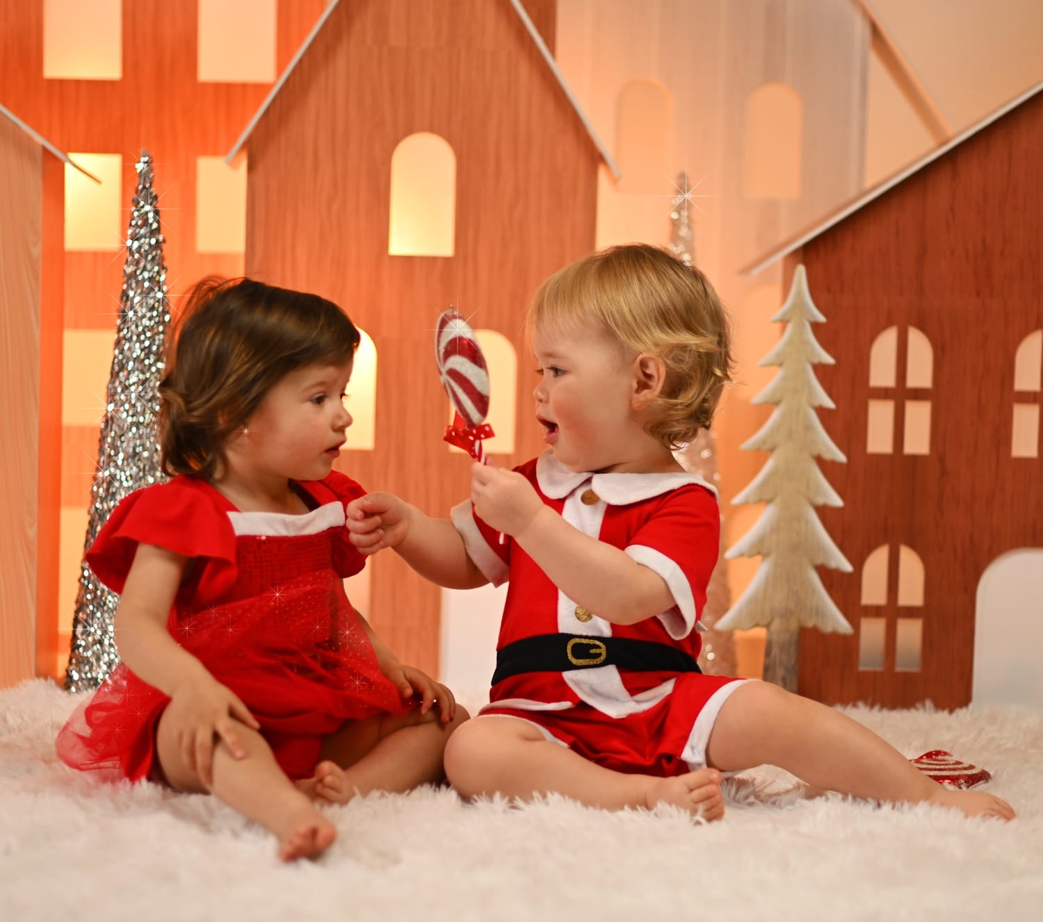 vestido de navidad para bebé Rojo elegante Bambino