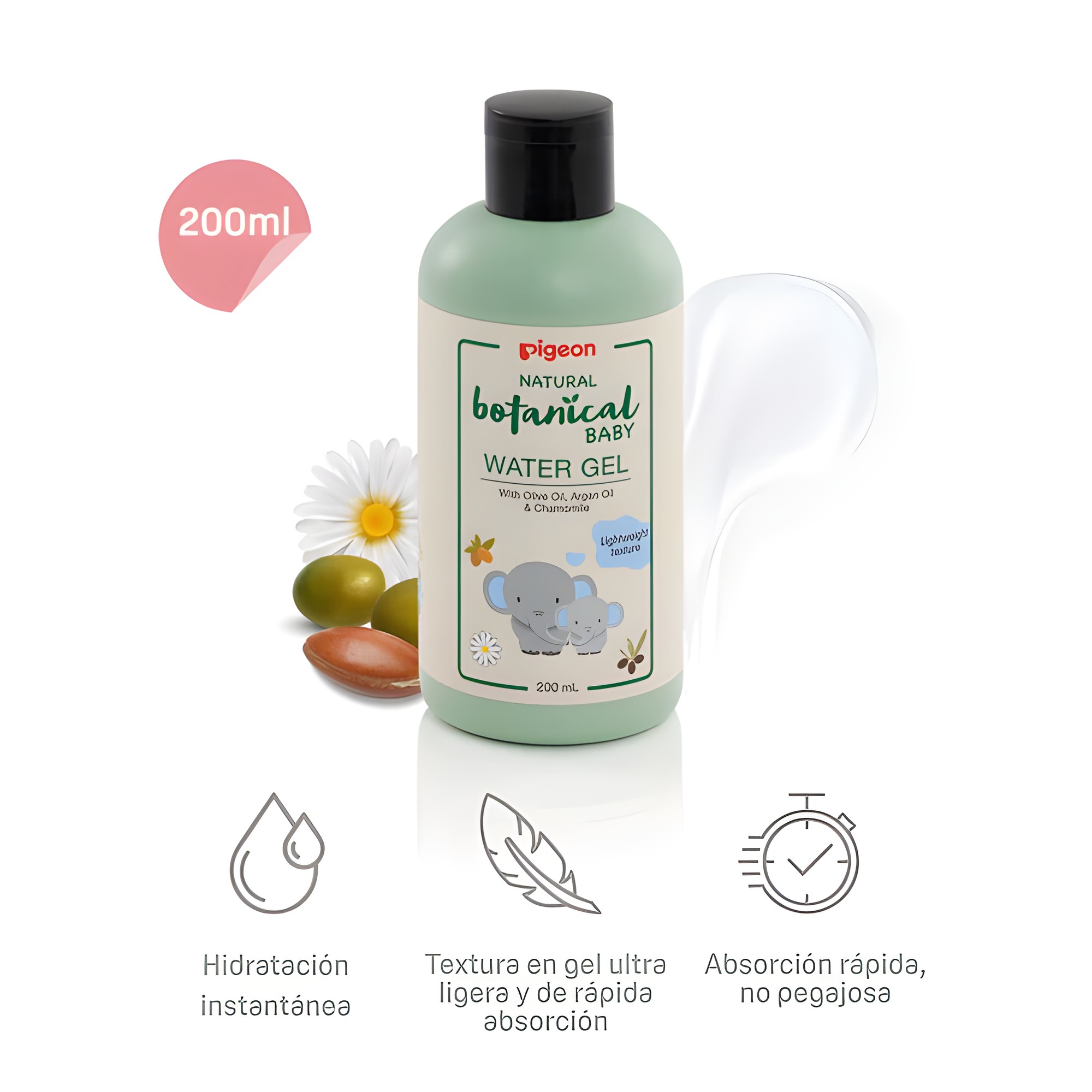 Gel Hidratante Bebé Pigeon Botanical Water Gel 200 ml