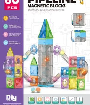 Bloques Magnéticos Educativos 60 Piezas – Juego Didáctico Infantil