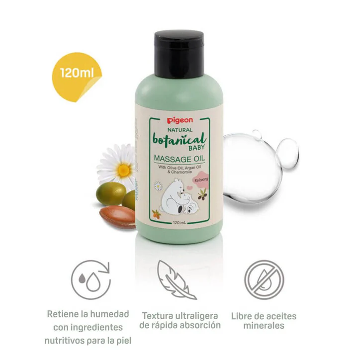Aceite de Masaje Bebé Pigeon Botanical 120 ml