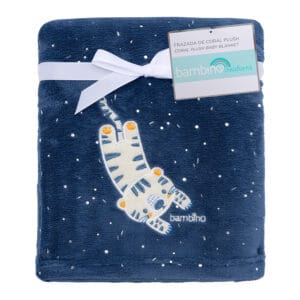 Frazada de coral - tigre y estrellas