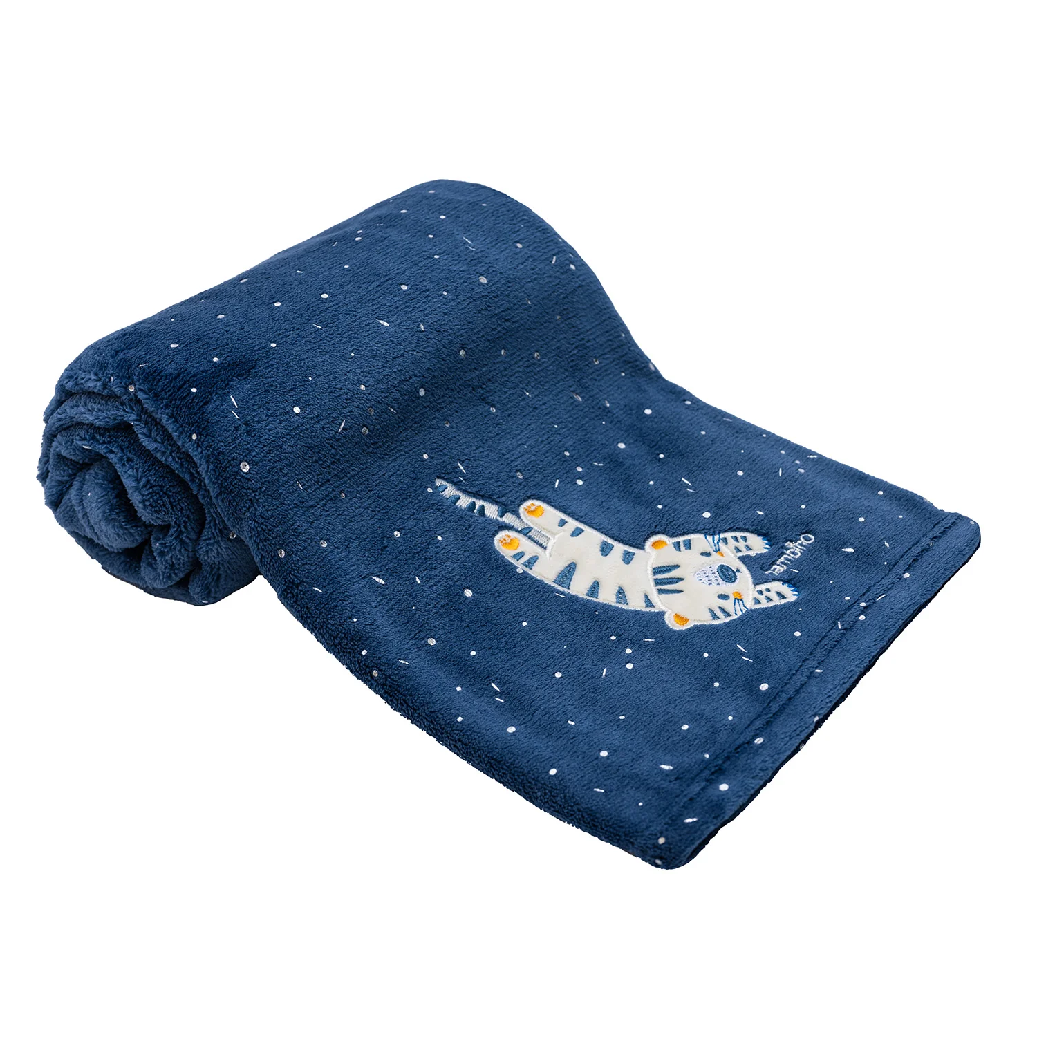 Frazada de coral - tigre y estrellas Bambino