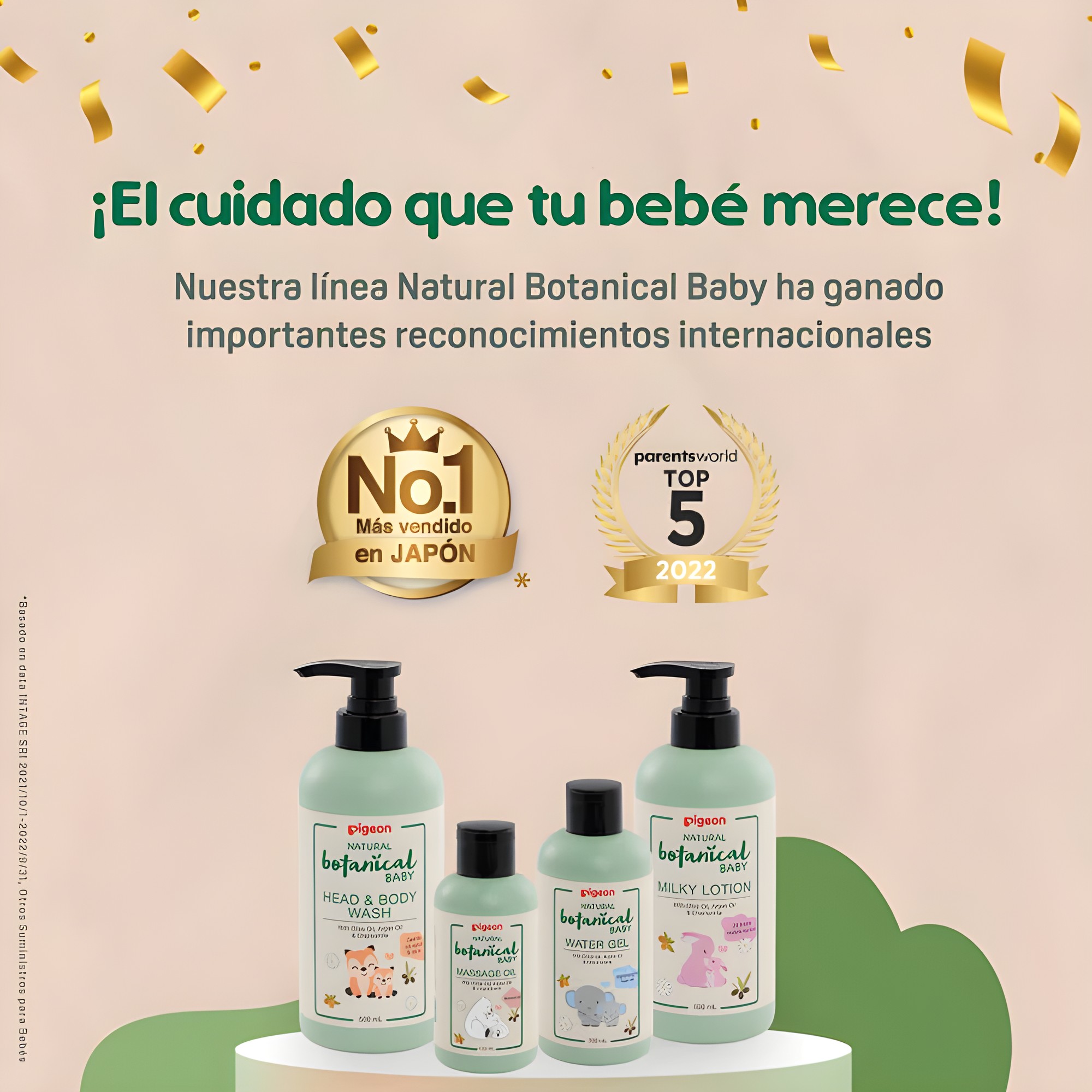 Gel de limpieza Pigeon Head & Body Wash Botanical