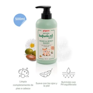 Gel de Limpieza Pigeon Head & Body Wash Botanical 500 ml para Bebés
