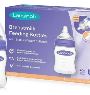 Set 3 Mamadera Natural Wave 160ml Lansinoh