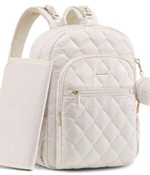 Mochila Maternal Lumi en BEIGE con gran capacidad y diseño moderno.