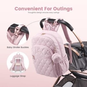 Mochila Maternal Lumi con enganche para cochecito