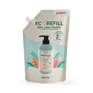 Recarga Gel de Limpieza Pigeon Head & Body Wash Botanical 900 ml Bebé