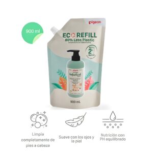 Recarga Gel de Limpieza Pigeon Head & Body Wash Botanical