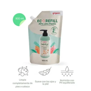 Recarga Gel de Limpieza Pigeon Head & Body Wash Botanical