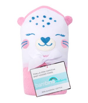 Toalla con Capucha Bebé Chita Rosada