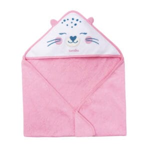 Toalla con Capucha Bebé Chita Rosada – Algodón Suave y Absorbente