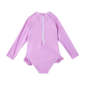 Traje de Baño Niña Manga Larga Unicornio Rosa – vista 2