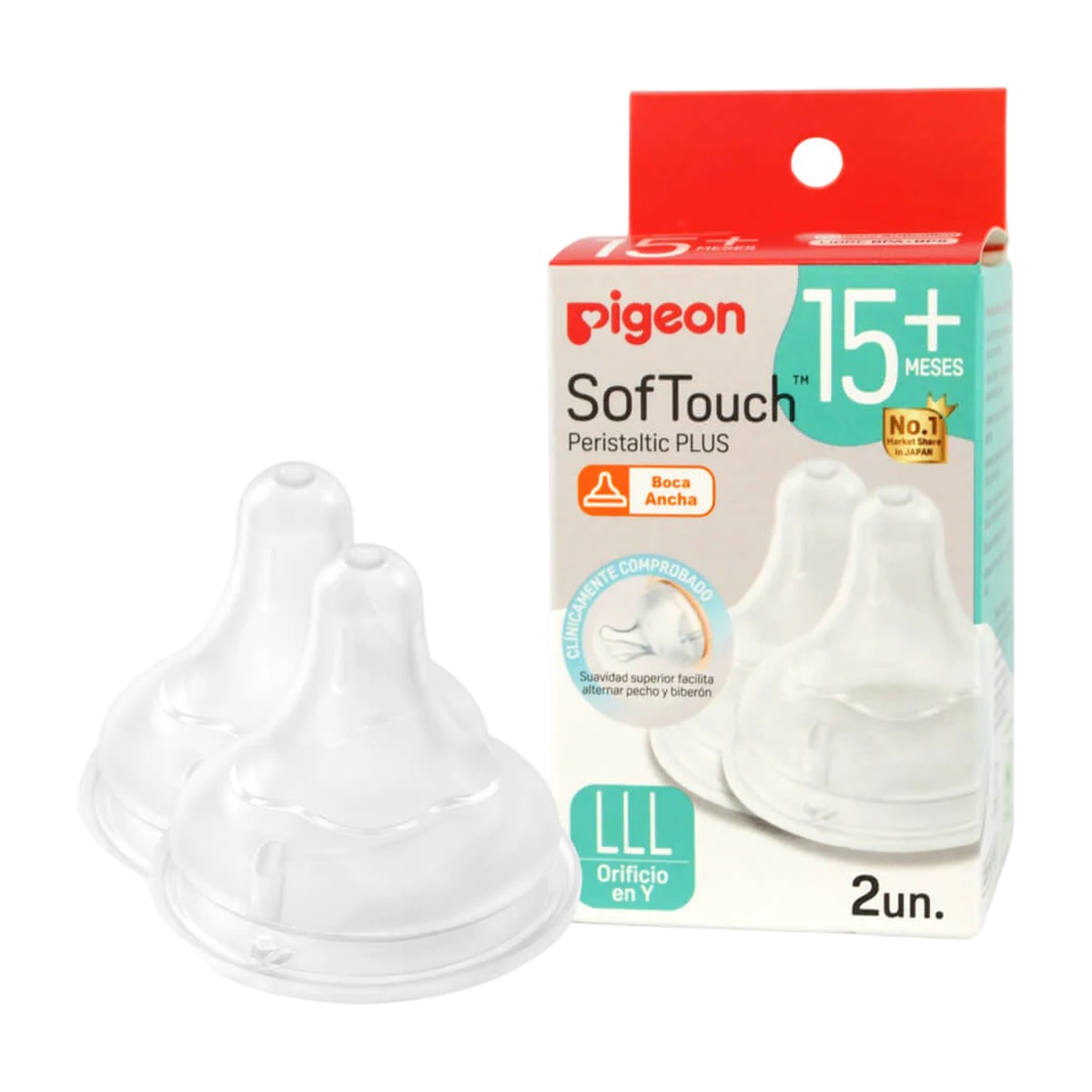 Tetinas de Repuesto Softouch Pigeon Talla LLL (2 Un) – Flujo Muy Alto