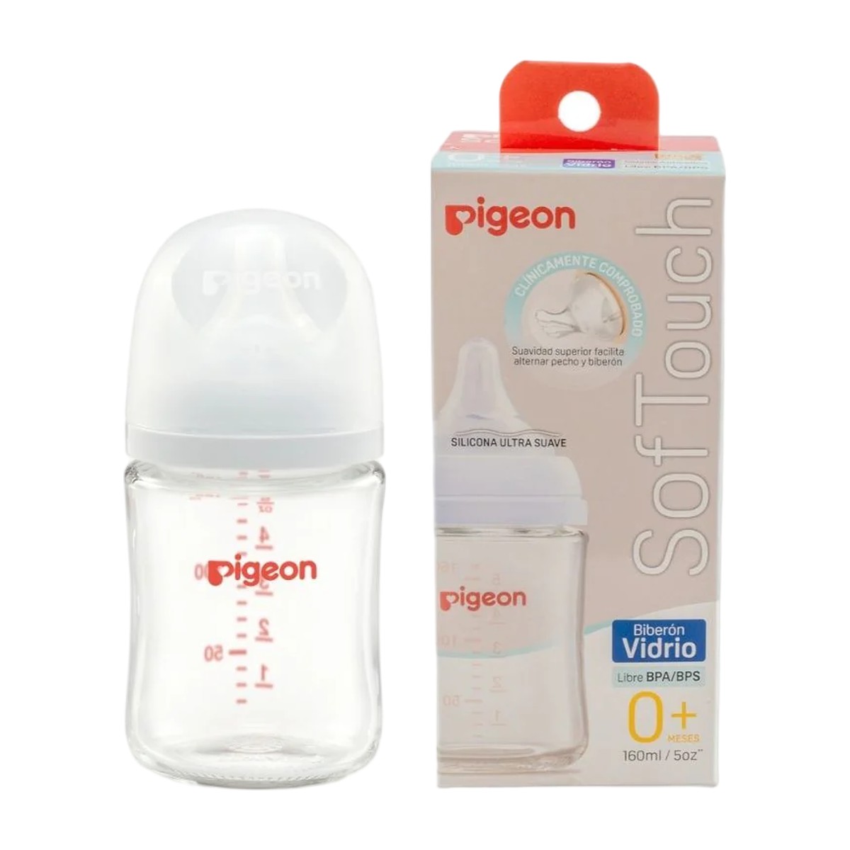 La Mamadera Pigeon Softouch de Vidrio 160 ml