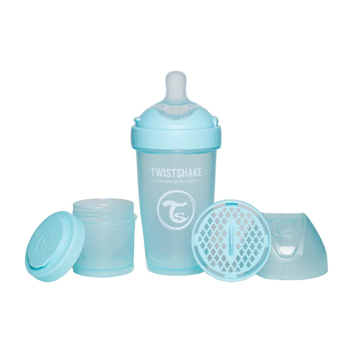 Mamadera Anti-cólicos Double Pro TwistFlow 260 ml Azul Claro