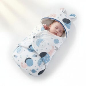 Saquito Bebé Algodon diseño planetas