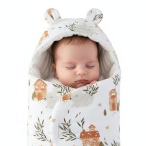 Saquito Bebé Algodon, diseño del bosque