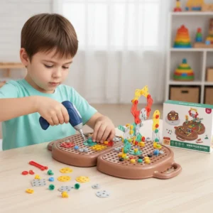 Set de Construcción 3D con Taladro Infantil | Maletín Osito