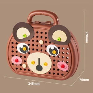 Set de Construcción 3D con Taladro Infantil | Maletín Osito MEdidas