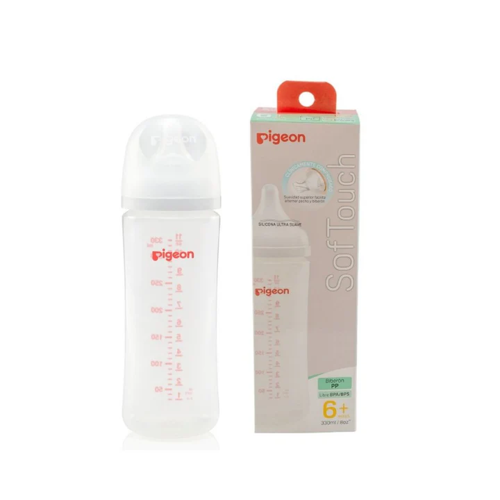 Mamadera Boca Ancha Pigeon Softouch 330 ml | 6+ Meses