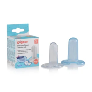 Cepillo de silicona para dedo, ideal para higiene bucal del bebé desde los 3 meses.