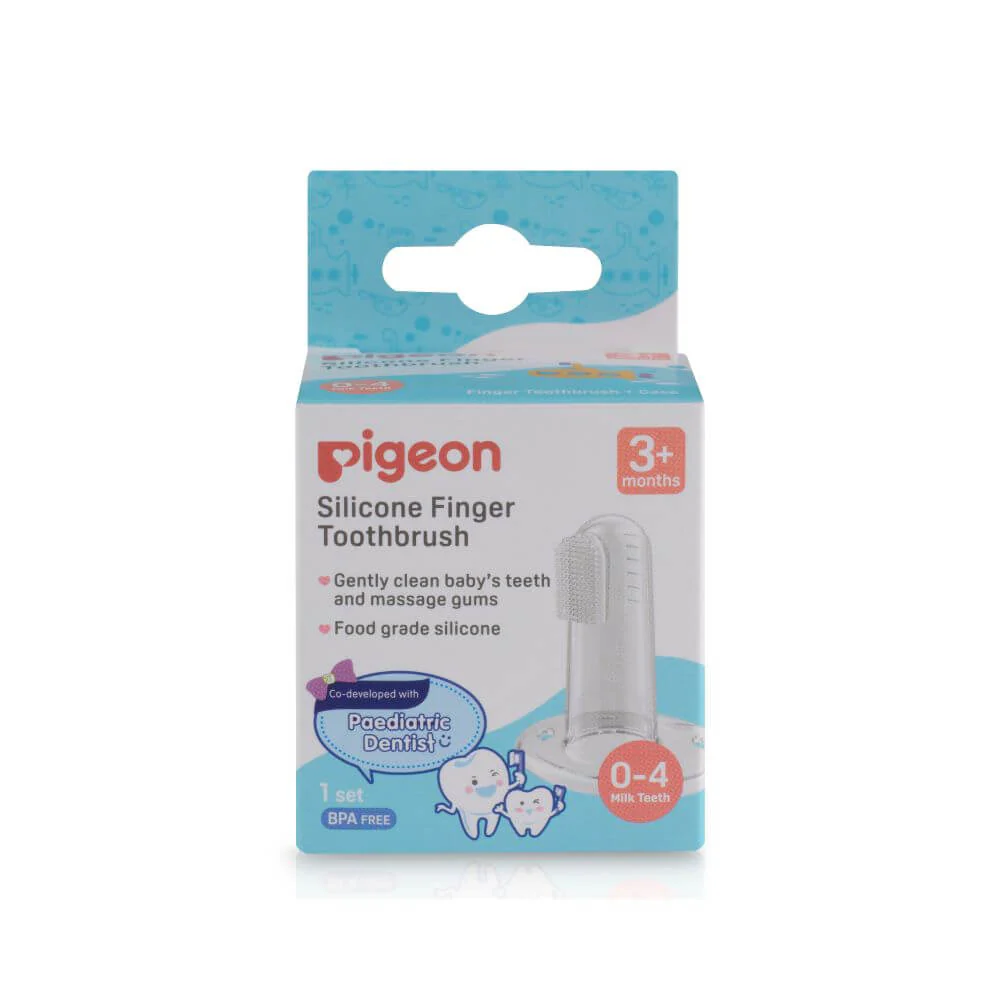 Cepillo de silicona para dedo, ideal para higiene bucal del bebé