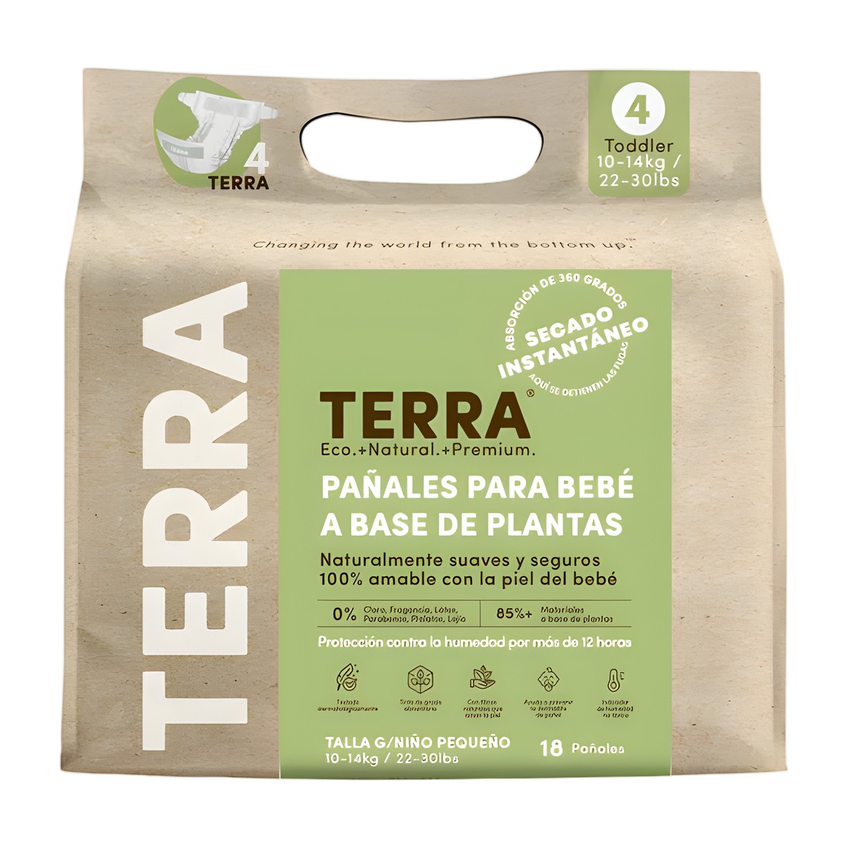 Pañales Terra Talla G 18 uns