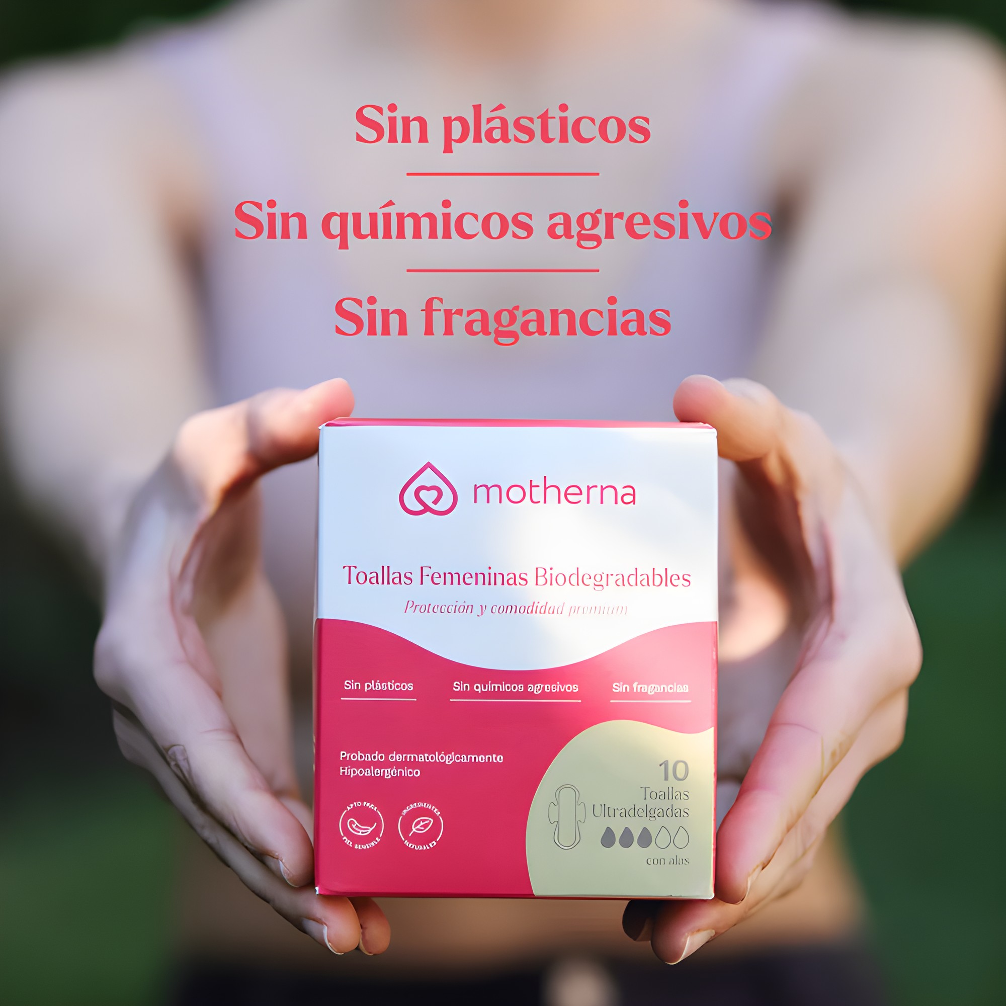 Toallas Femeninas Biodegradables Motherna Ultra Delgadas – vista 2