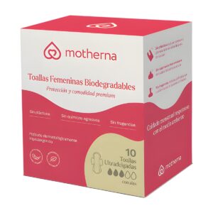 Toallas femeninas biodegradables Motherna ultra delgadas