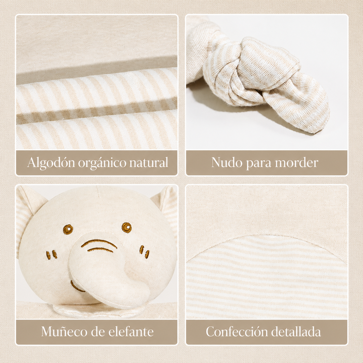 Tuto de Apego Algodón Orgánico SensiBlue® | Estilo de Bebé Detalles especiales