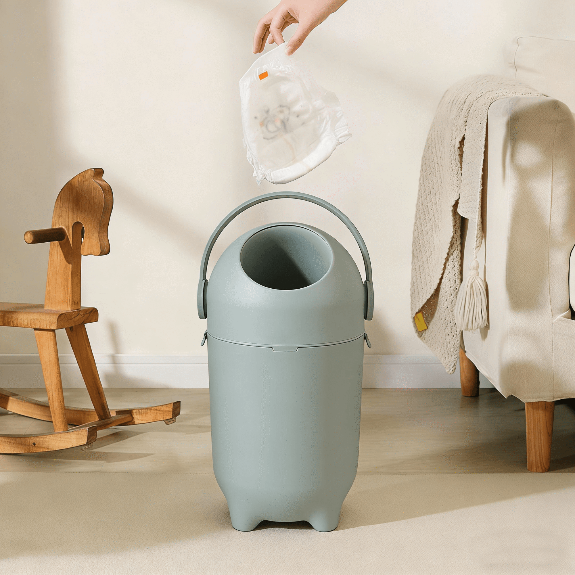 Basurero de Pañales Hermético Antiolor Verde SensiBlue – vista 2