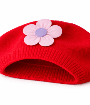 Boina para Bebé Algodón con Moño de Flor | Boina Petite Fleur