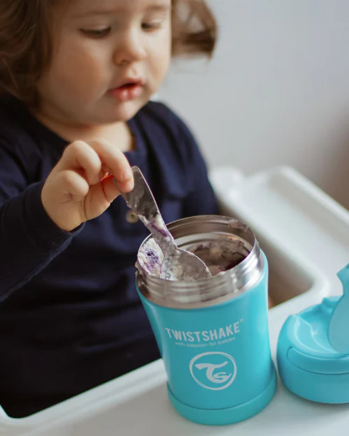 Termo para comida Twistshake azul pastel