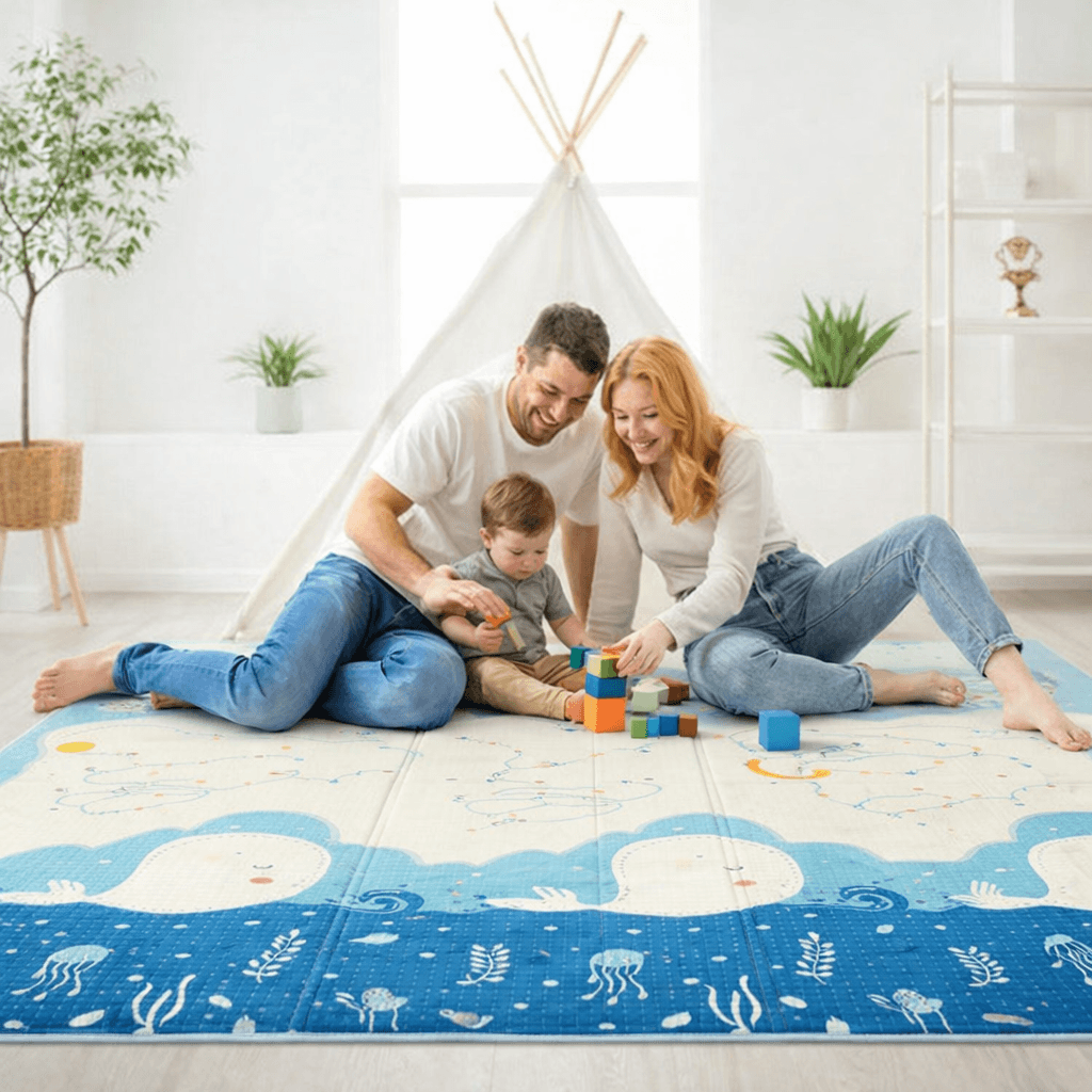 Inicio 3 Alfombra de Juego para Bebé XPE Reversible 200 x 180 cm | 2 cm Grosor