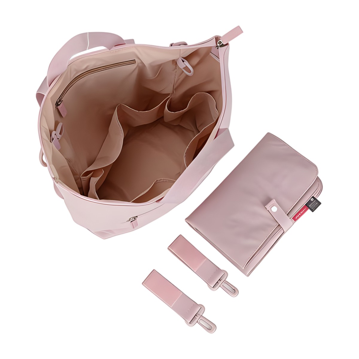 Mochila Maternal con Cambiador Unisex Impermeable Rosa Nude