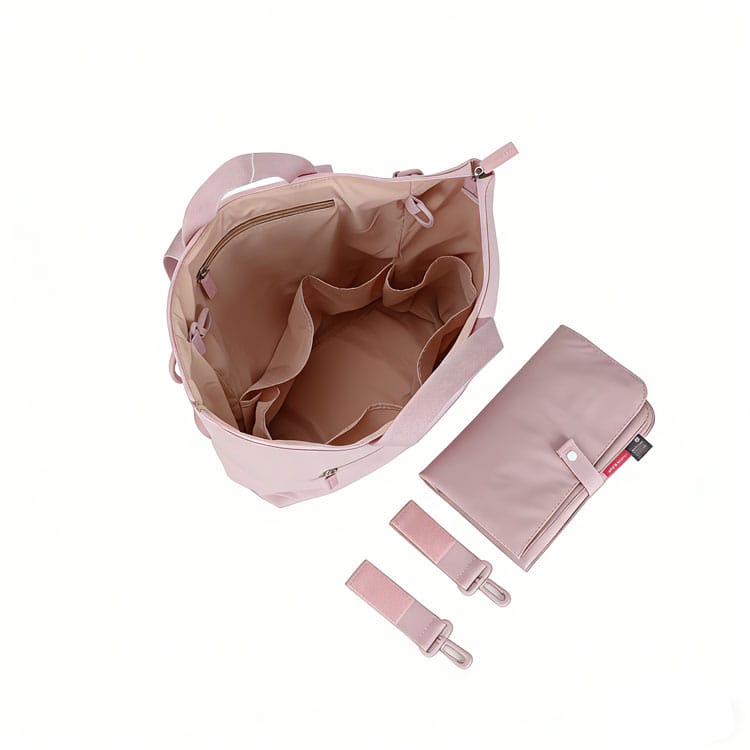 Mochila Maternal con Cambiador Unisex Impermeable Rosa Nude
