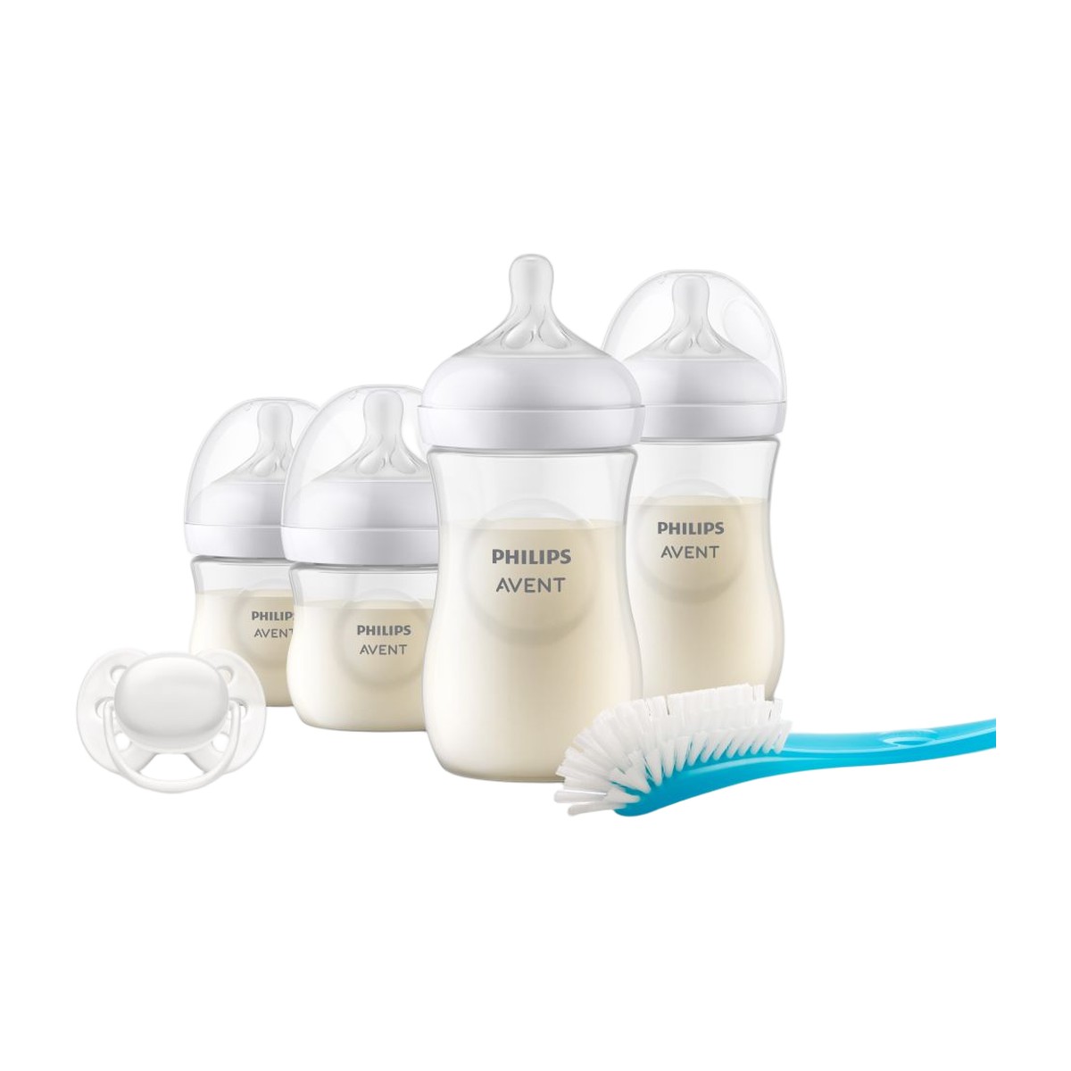Set Mamaderas Philips Avent Natural Response + Chupete + Cepillo