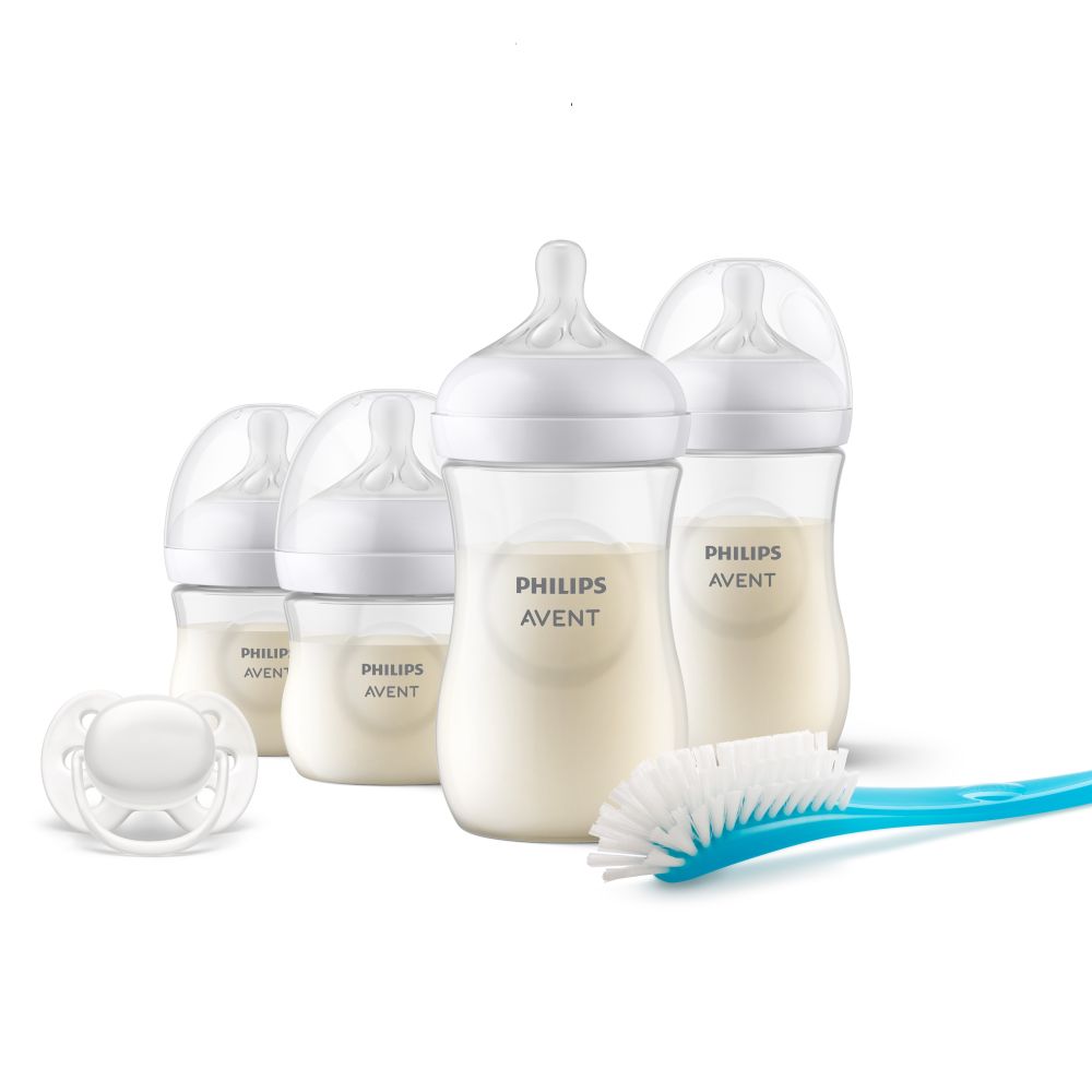 Set Mamaderas Philips Avent Natural Response + Chupete + Cepillo