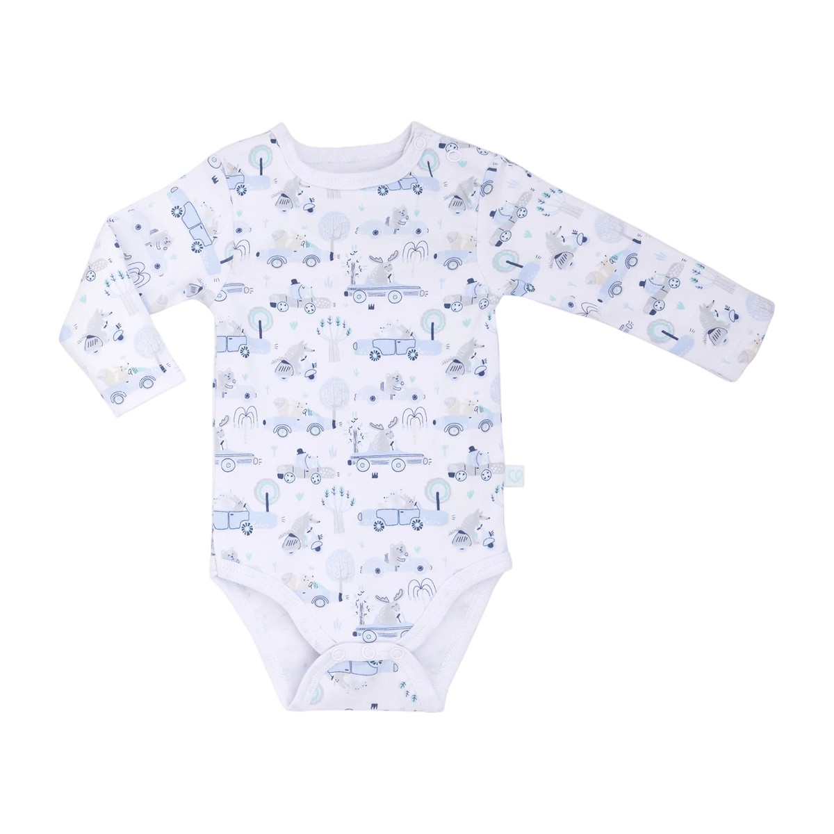 Body Bambino Zorrito blanco y Azul