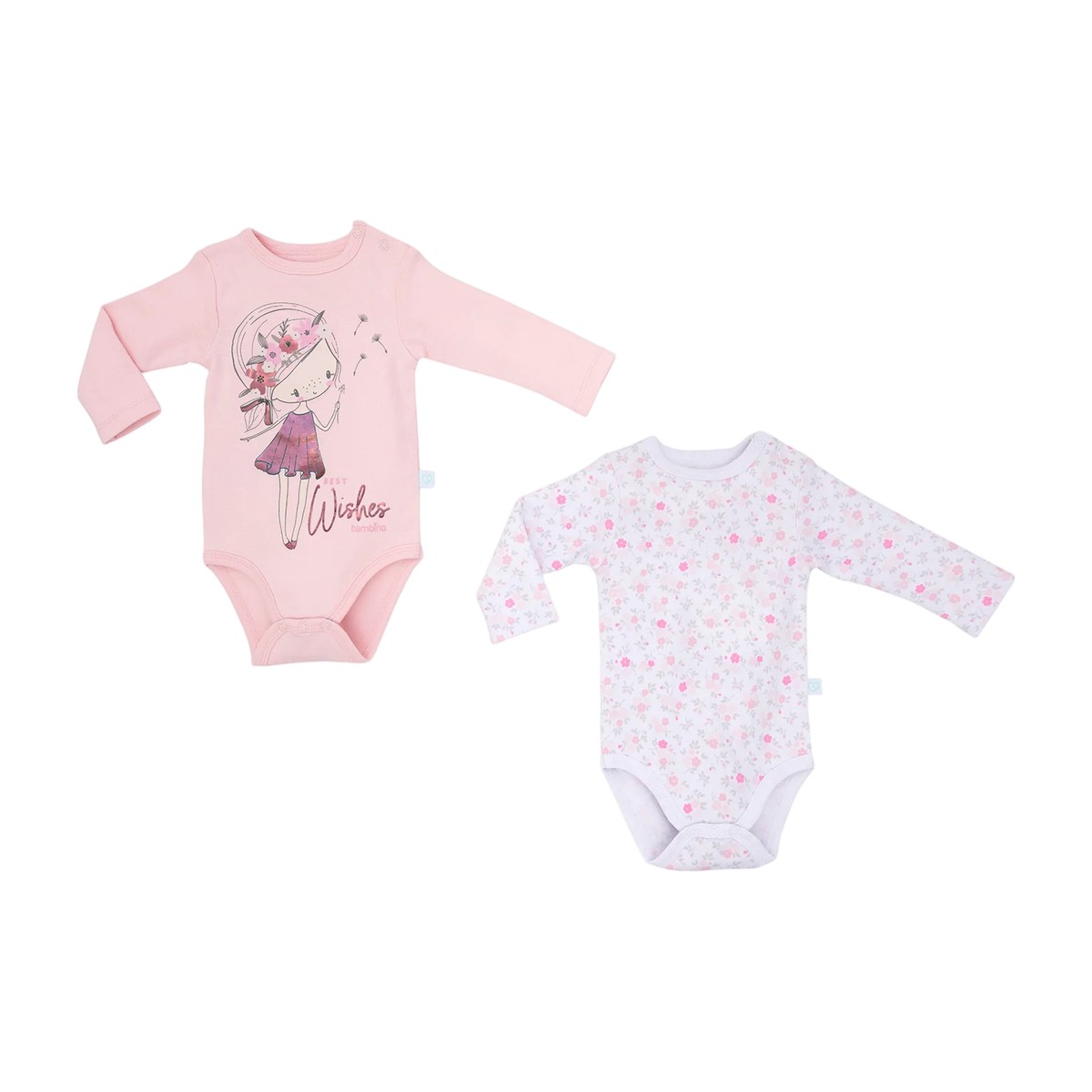 Set Bodies Manga Larga Rosado