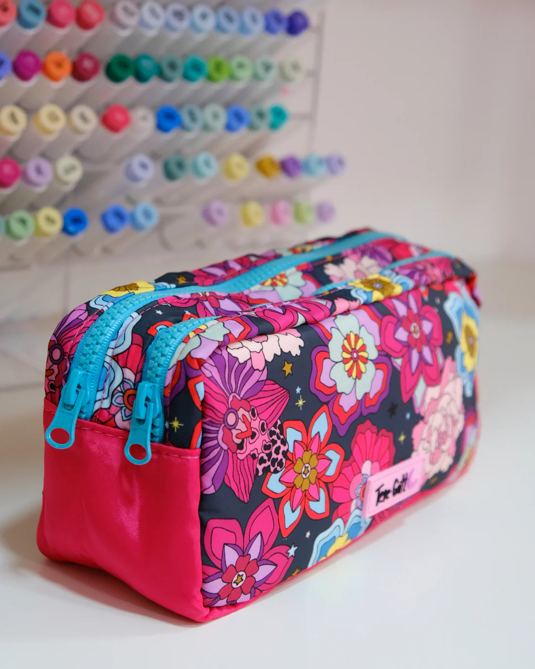 Estuche Doble Flowers – Cosmetiquero y Organizador Art Queen | Travel Size y Acolchado