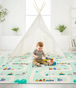 Alfombra de Juego para Bebé Reversible 200 x 180 cm | 2 cm Grosor