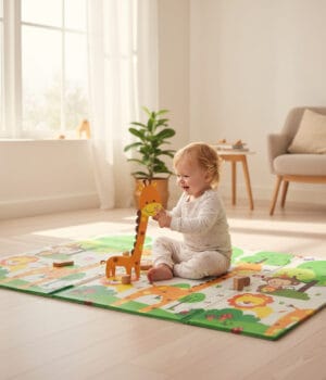 Alfombra de Juego para Bebé Reversible 200 x 180 cm | 2 cm Grosor