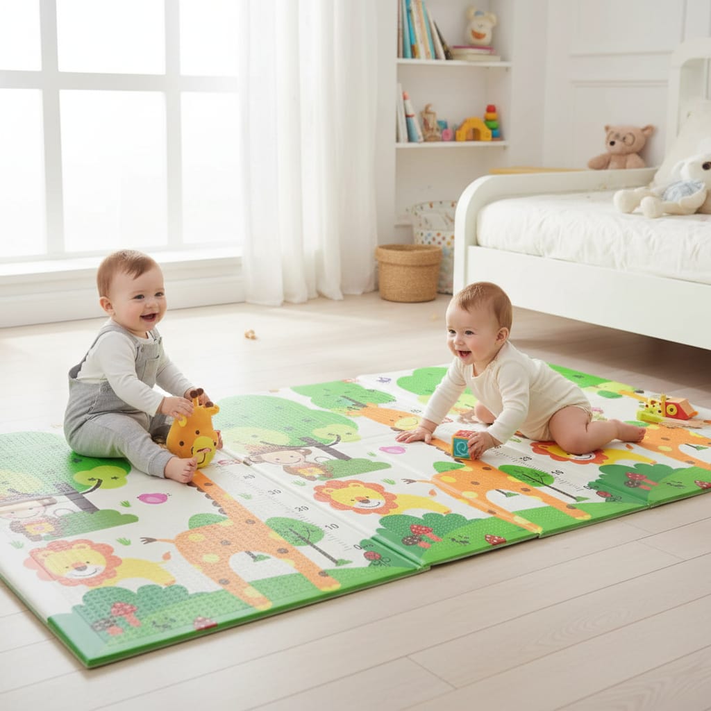 Alfombra de Juego para Bebé XPE Reversible 200 x 180 cm | 2 cm Grosor