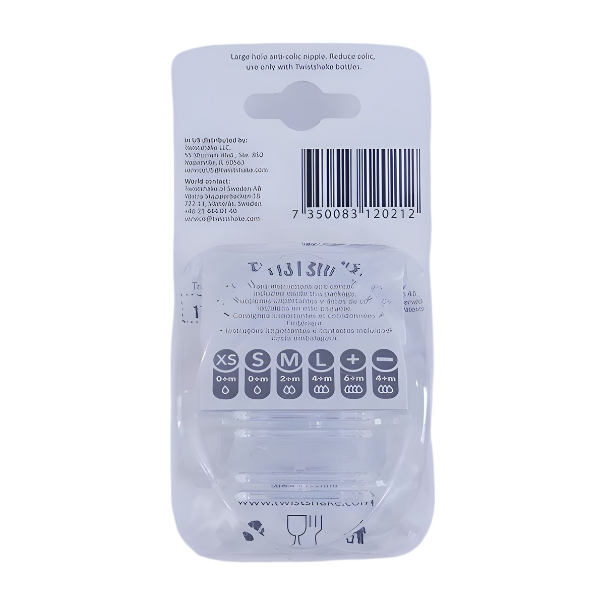 Boquilla Antiderrame Twistshake 2 Unidades – Tetina Antigoteo de Silicona sin BPA