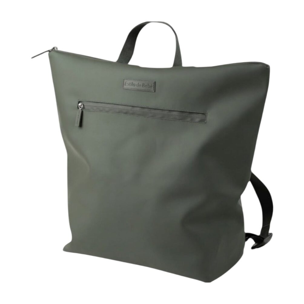 Mochila pañalera para papas - Estilo de Bebé con cambiador color verde