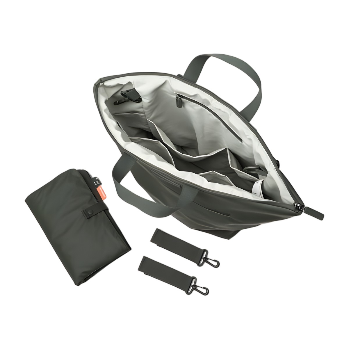 mochila pañalera unisex impermeable con cambiador para papás verde — Estilo de Bebé